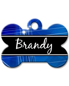 Designer Dog Name Id Tags Large Bone #004