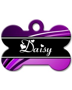 Designer Dog Name Id Tags Large Bone #007