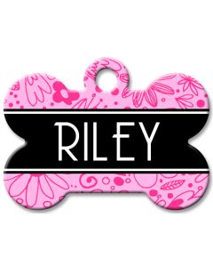 Designer Dog Name Id Tags Large Bone #027