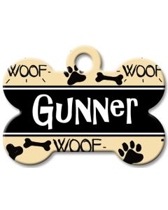 Designer Dog Name Id Tags Large Bone #028