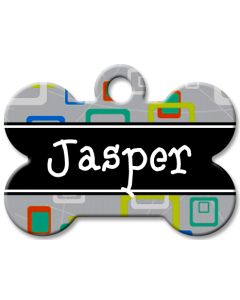 Designer Dog Name Id Tags Large Bone #034
