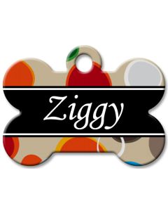 Designer Dog Name Id Tags Large Bone #035