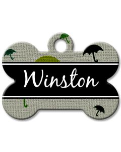 Designer Dog Name Id Tags Large Bone #044
