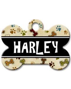 Designer Dog Name Id Tags Large Bone #045