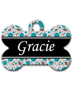 Designer Dog Name Id Tags Large Bone #046