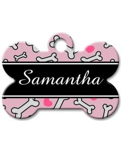 Designer Dog Name Id Tags Large Bone #059