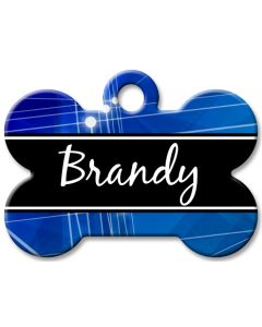 Designer Dog Name Id Tags Large Bone #004