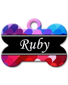 Designer Dog Name Id Tags Large Bone #011