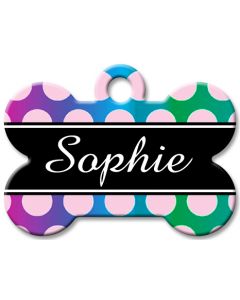 Designer Dog Name Id Tags Large Bone #025