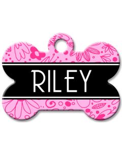 Designer Dog Name Id Tags Large Bone #027
