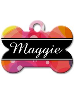 Designer Dog Name Id Tags Large Bone #036