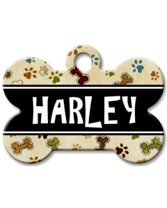 Designer Dog Name Id Tags Large Bone #045