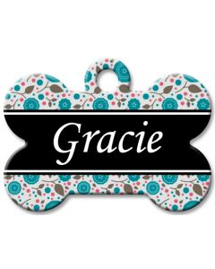 Designer Dog Name Id Tags Large Bone #046