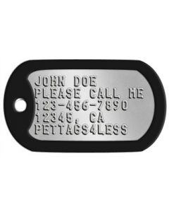 sample Embossed MILITARY Dog Tags