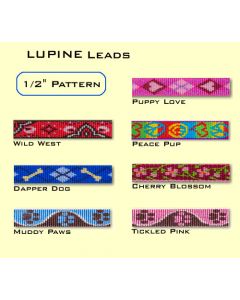 Lupine 1/2" wide * 4-6' long Padded Handle Dog Lead