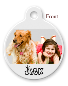 Front Designer Pet Tags with Your Own Image